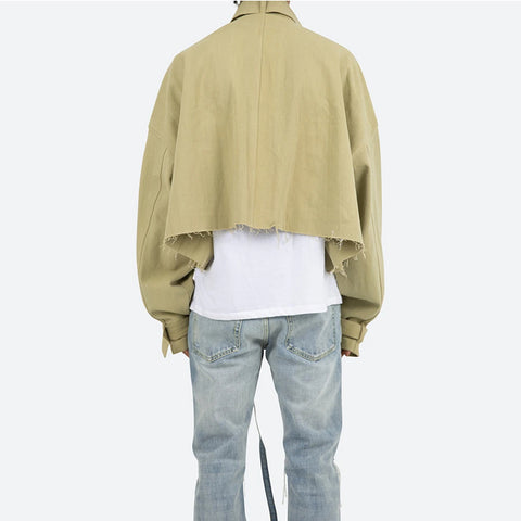 OEM Custom High Quality Wholesales Trendy Plus Size High Street Outdoor Casual Style Khaki Cropped Jackets