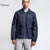 High quality long sleeves flat hem zip up dual chest pockets work shirt denim jacket