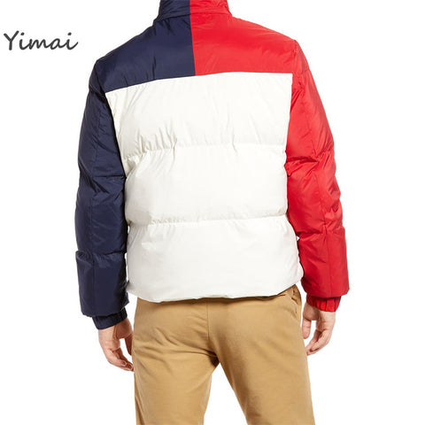 Wholesale Windproof Waterproof Customize Logo Detachable Hooded Warm Coat Men's Puffer Down Jacket