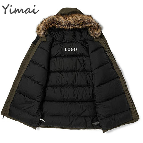 Custom High Quality Winter Autumn Fashion Men Office Warm Waterproof Cotton Homme Padded Puffer Hooded Down Jacket Wear For Men