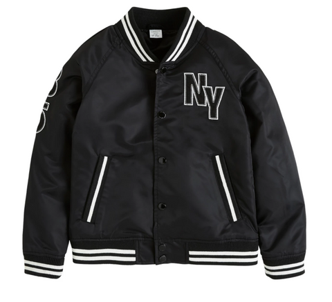 Wholesale Custom Black Winter Bomber Baseball Jacket Leather Men's Jackets & Coats