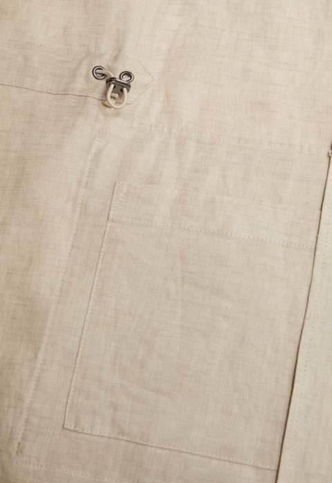 OEM Wholesale customized logo 100% linen saharan jacket cotton mens fashion work jackets