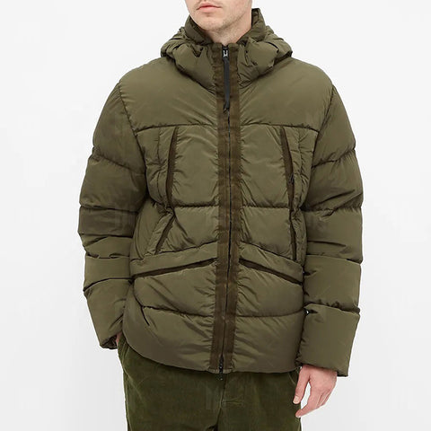 OEM Custom High Quality Sunglasses hooded Printed Bubble Puffer Windproof Oversized Men Jacket