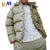 OEM Custom High Quality Wholesales Fashion Detachable Hooded Khaki Winter Padding Puffer Men Casual Jacket