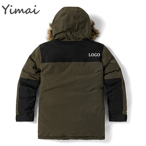 Custom High Quality Winter Autumn Fashion Men Office Warm Waterproof Cotton Homme Padded Puffer Hooded Down Jacket Wear For Men