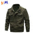 OEM custom high quality wholesales plus size outdoor casual washed cotton multi-pockets military jackets with shoulder straps
