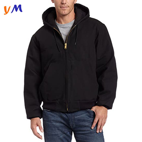OEM High Quality Loose Fit Firm Duck Insulated Flannel-Lined Active Winter Coat Windproof Casual Softshell Men Jacket