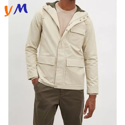 OEM New Arrivals Wholesale Custom Fashion Trendy Windproof Outdoor Plus Size Hooded Parka Men Jacket