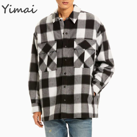 OEM custom high quality single breasted fashionable plaid turn down collar plus size mens designer jacket