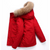 OEM China factory Good Quality Chinese Garments Hooded Men Nipped Waist Red Thick Hoodies