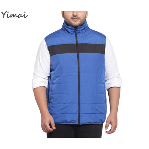 OEM Custom Plus Size Men Winter Fashion Stand Collar Thicken Cotton Warm Bubble Coats Puffer Padded Vest