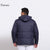 Plus size navy jackets long sleeve padding effect hooded wind resistance winter coat puffer jacket for men