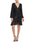 OEM wholesale Long Sleeve Black Sequin Irregular Hem V-Neck Sexy Evening Dress Women Party Dress