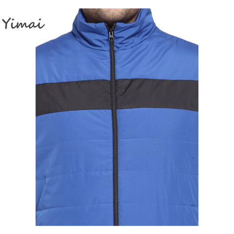 OEM Custom Plus Size Men Winter Fashion Stand Collar Thicken Cotton Warm Bubble Coats Puffer Padded Vest