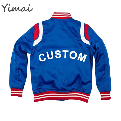 OEM wholesale fashion outdoor silk satin unisex jacket custom baseball plus size designers varsity jackets for men