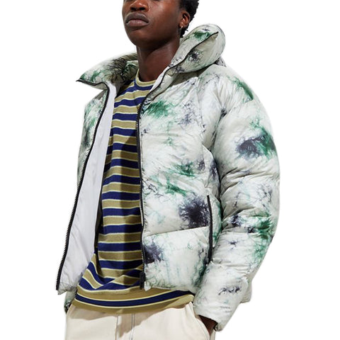 Wholesale Custom Streetwear Print Down Jacket Warm Thick Padded Bubble Man's Puffer Jacket