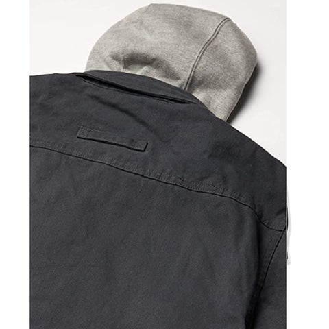 Custom 2022 Winter Fleece Jacket Plus Size Camel Cotton Canvas Hooded Shirt Jackets Work Jacket Men