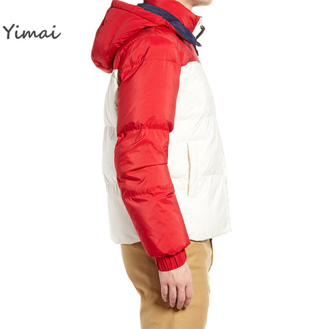 Wholesale Windproof Waterproof Customize Logo Detachable Hooded Warm Coat Men's Puffer Down Jacket